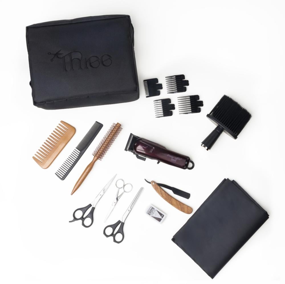 شنطة حلاقة من  ثري ( مع مكينة شعر )