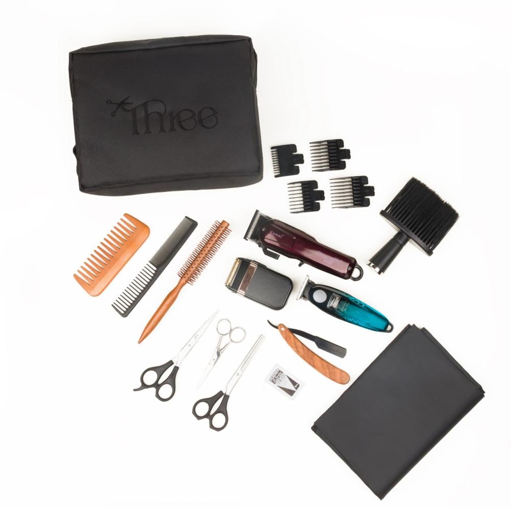 شنطة حلاقة من ثري ( مع جميع المكائن)