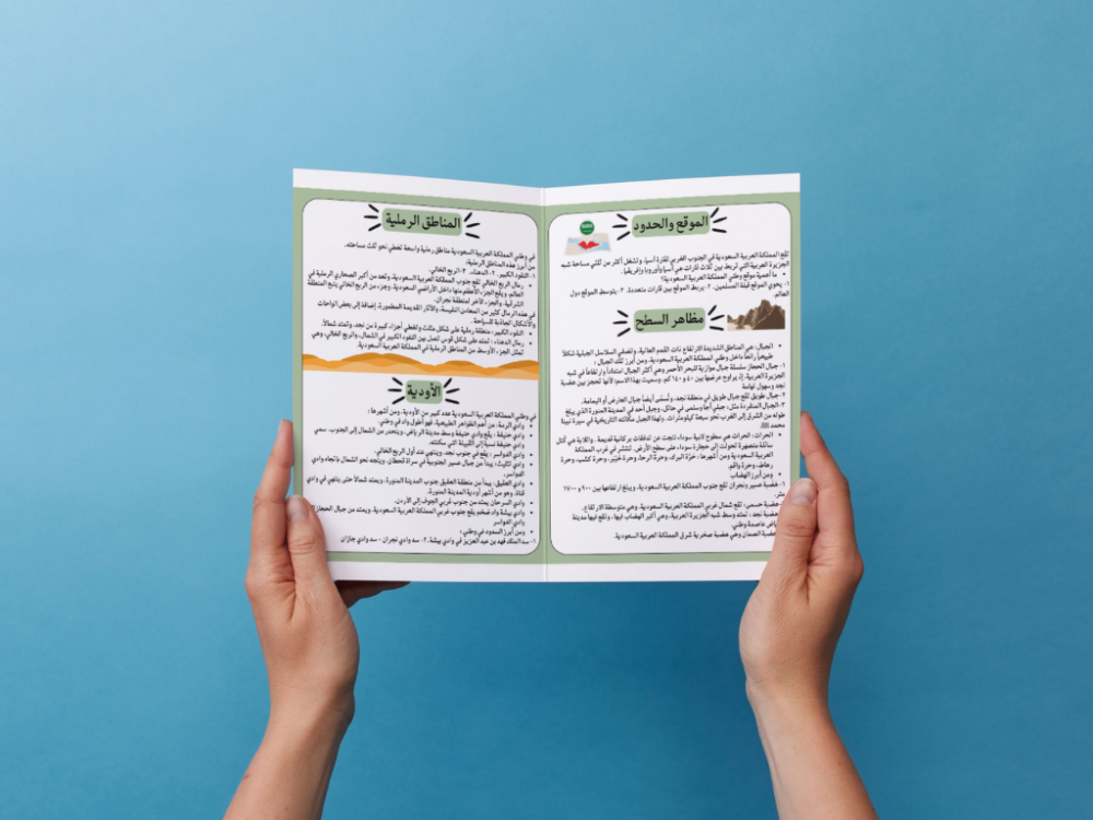 مطوية جغرافيا المملكة العربية السعودية ثالث متوسط