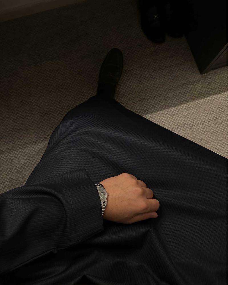 ملكي شتوي مقلم - كحلي