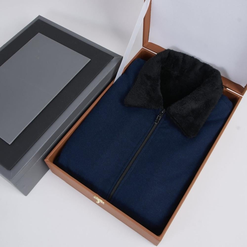 سديري رجالي شتوي فروة داخلية لون كحلي