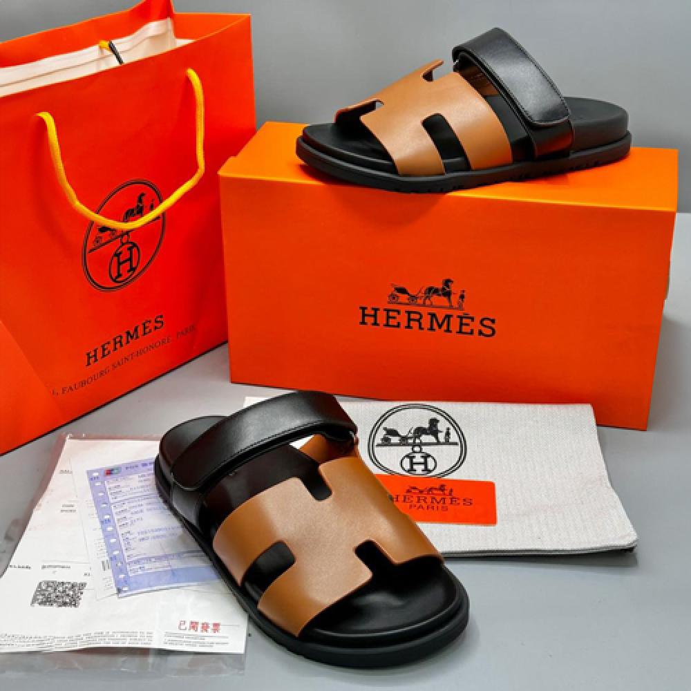 سليبر هيرمز  بني و أسود Hermes Slippers