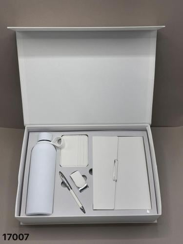 طقم هدايا مكتبي فاخر 4 قطع (أبيض)