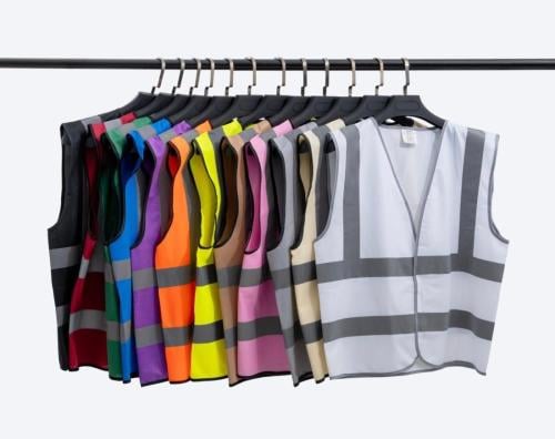 صدرية سلامة عاكسة بسحاب وجيوب وخيارات ألوان متعددة