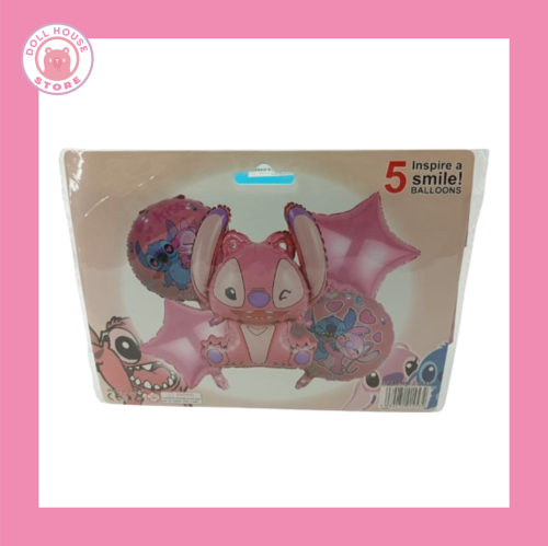 بالونات ستيتش الوردي (مجموعة من 5 قطع) Pink Stitch...