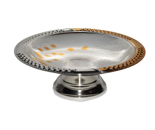 صحن تقديم ستيل فاخر بقاعدة