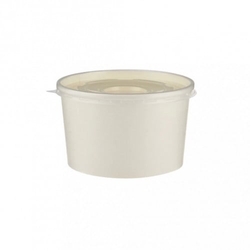 علب طعام ورقية مع غطاء شفاف ( 9 علب ) - 8 أنز