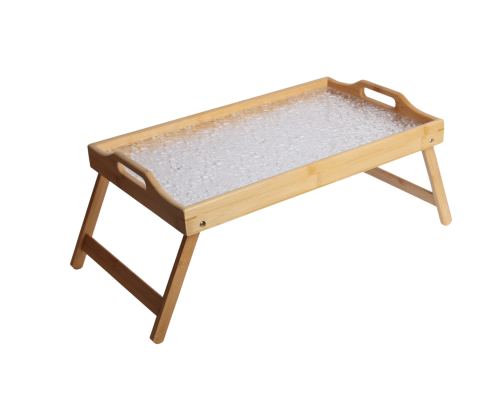 تبسي تقديم خشبي مزود بقاعدة