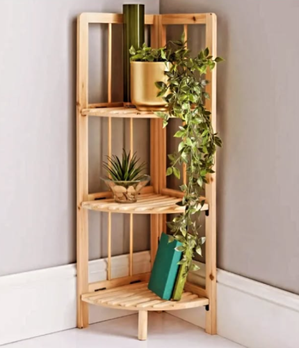 رف خشب زاوية