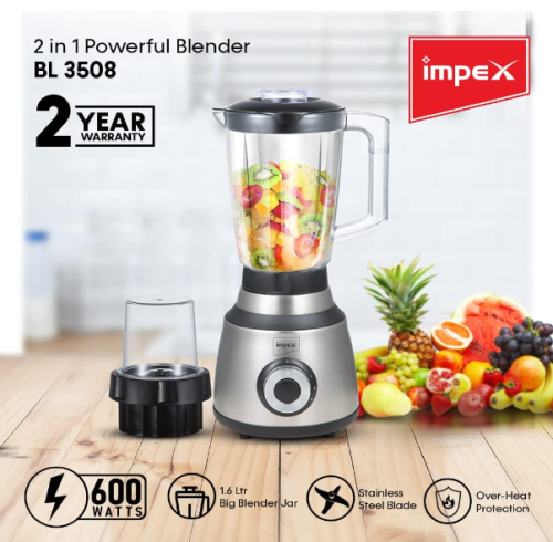 خلاط 2 في 1 من امبكس بقوة 600 واط