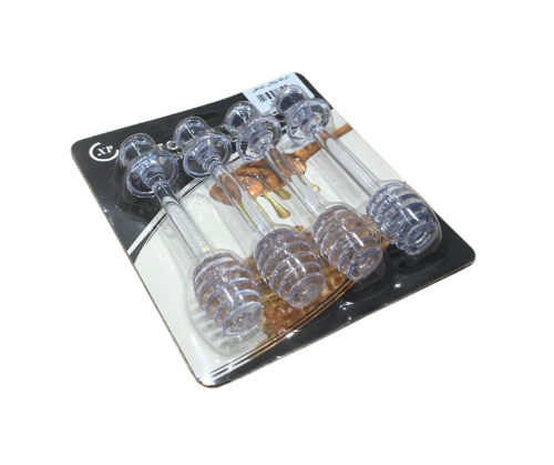 طقم ملاعق عسل اكريليك - 4 قطع