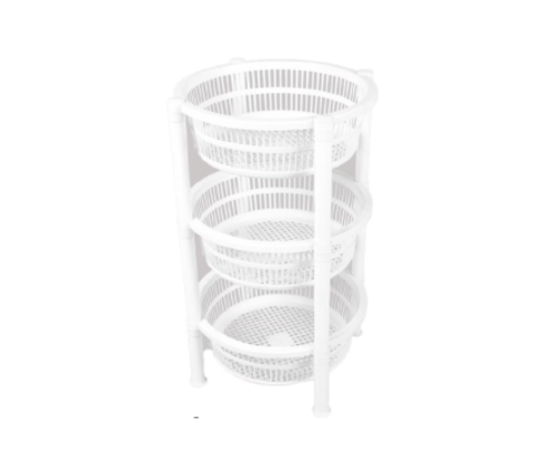 رفوف مطبخ بلاستيك دائرية - 3 دور