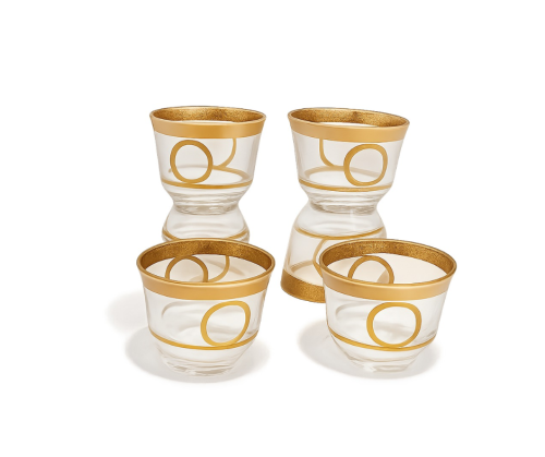 طقم فناجين قهوة زجاج - 6 قطع