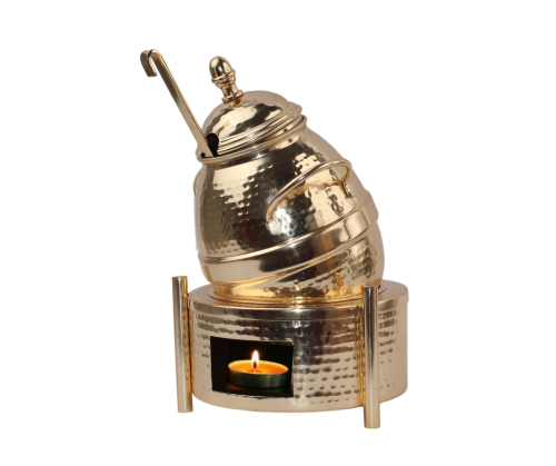 جرة فول ستيل هندي مع قاعدة تسخين مقاس 5 لتر