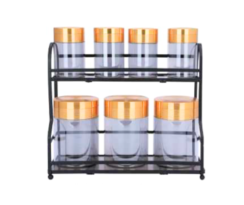 طقم علب بهارات زجاجية