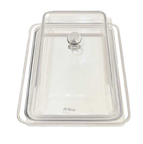 صحن تقديم اكريليك بغطاء