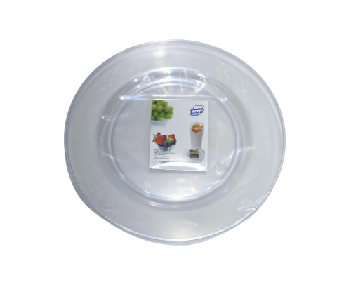 صحون بلاستيك شفافة - 6 حبات