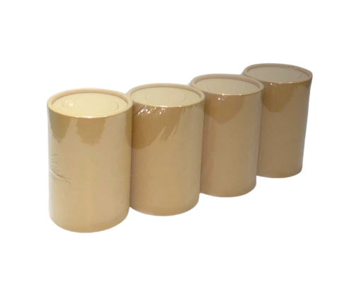 علب مناديل اسطوانية ميني لون بني - 4 حبات