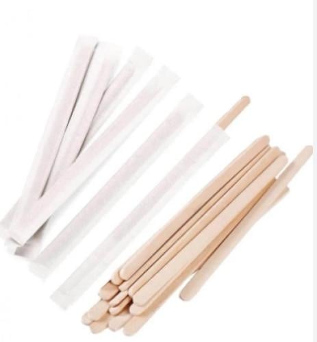 اعواد تحريك خشب مغلفة - 200 حبه