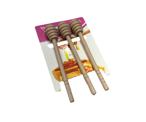 طقم ملاعق عسل خشب - 3 قطع