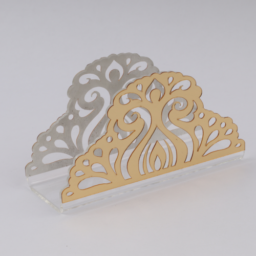 حامل مناديل اكريليك مذهب