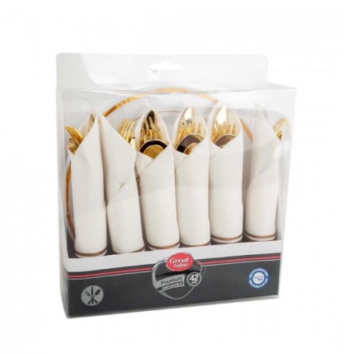 طقم ضيافة بلاستيك ( 6 اشخاص )