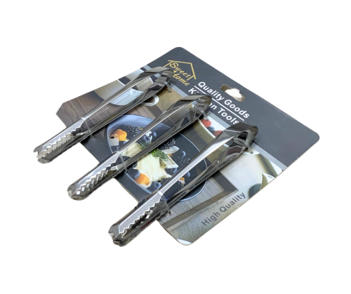 طقم ملقاط مطبخ ستيل - 3 قطع