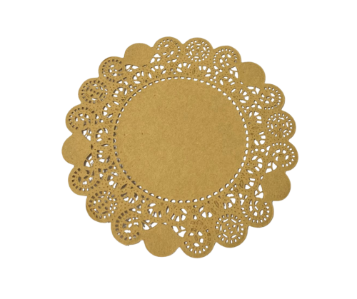 ورق دنتيل دائري بني