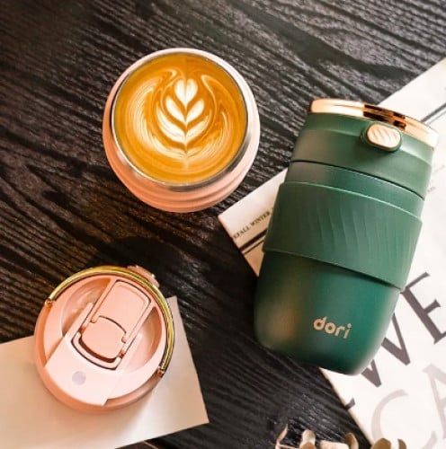 كوب فاخر حافظ للحرارة مناسب للمشروبات الساخنة والباردة بسعة 380 مل