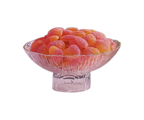 صحن تقديم زجاج بقاعدة