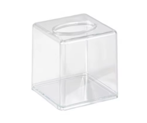 علبة مناديل بلاستيك شفاف