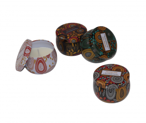 شمع معطر في عبوة معدنية فاخرة