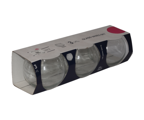 طقم فازات زجاج 3 حبات