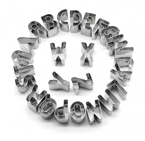 طقم قطاعات معجنات على شكل حروف - 26 قطعة