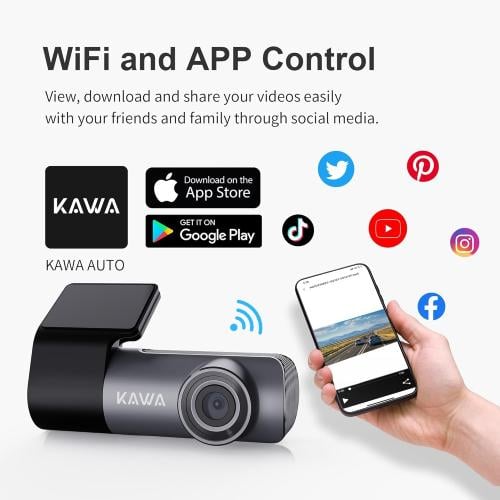 KAWA Mini Dash Cam for Cars