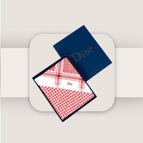 شماغ احمر ماركة ديور كلاسيكي