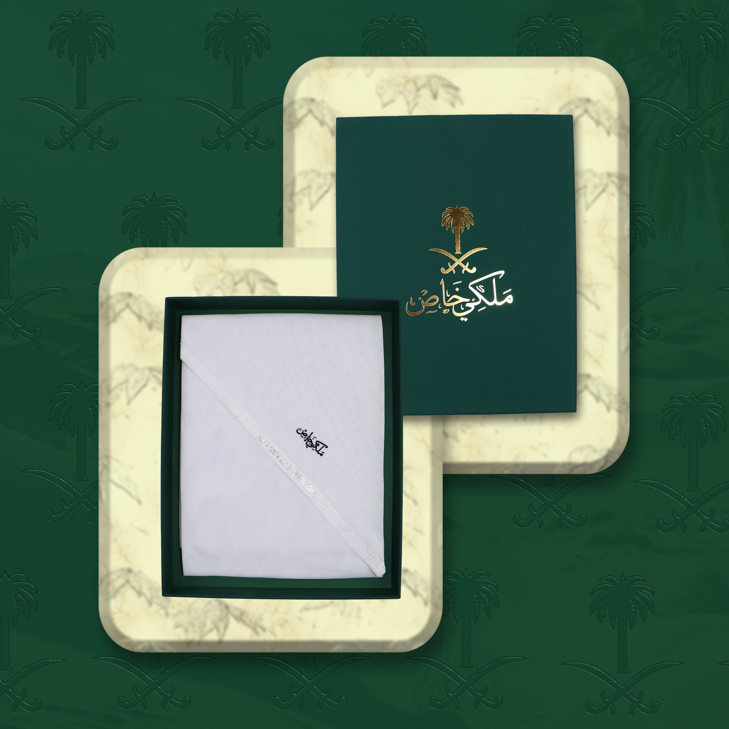 غترة بيضاء روشن ماركة ملكي خاص للرجل الخليجي الأنيق