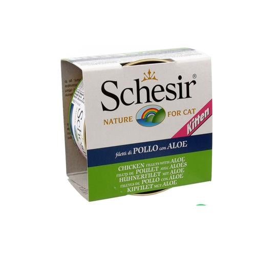 Schesir طعام رطب للقطط بنكهة فيلية الدجاج 85g
