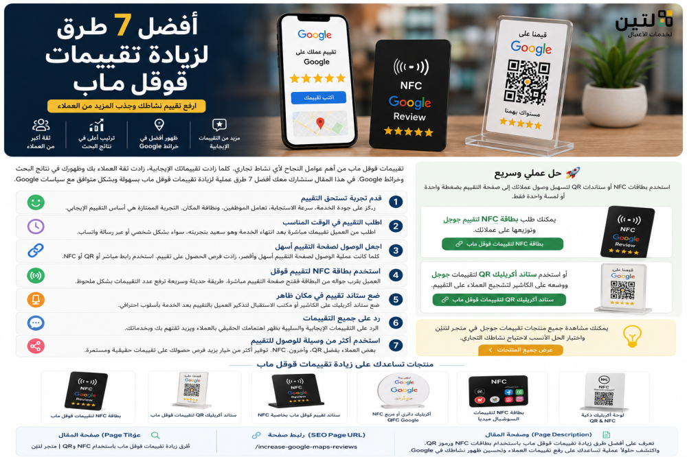 أفضل 7 طرق لزيادة تقييمات قوقل ماب وجذب المزيد من العملاء في 2026