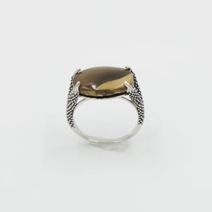 خاتم فضة 925 مع حجر العقيق SG10 Silver 925 ring wi...