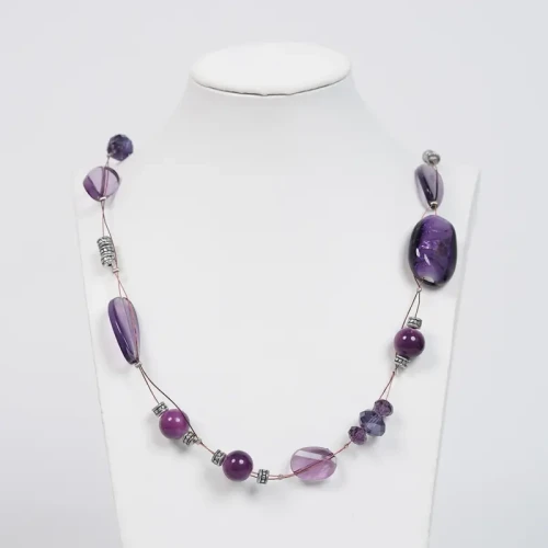 عقد شغل يد اروبي جمشت European amethyst handmade n...