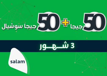 50 جيجا + 50 جيجا سوشيال ( 3شهور)