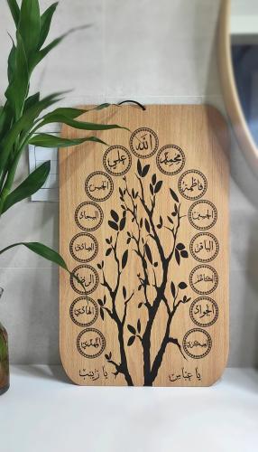 لوحة بأسماء الأئمة