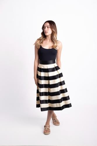 Grace Striped Midi Skirt