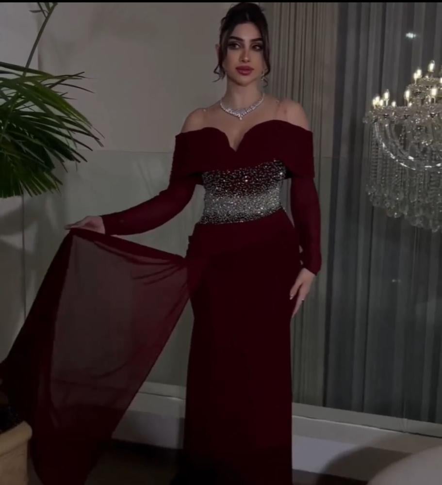 فستان سهره لون راقي خامه كريب استرتش