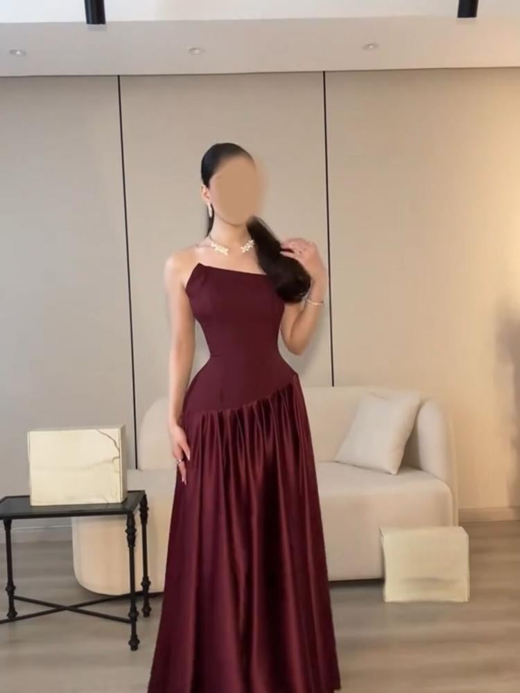 فستان سهره لون راقي خامه كريب عل ميكادو