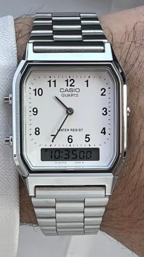 ساعة كاسيو فنتج مع ارقام البيضاء casio vintage whi...