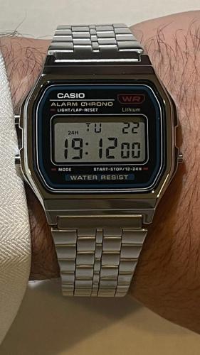 ساعة كاسيو الرقمية فولاذ casio chronograph steel