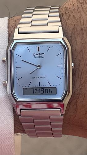 ساعة كاسيو فنتج سماوي casio vintage sky blue