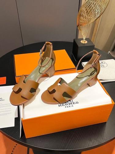 ‏Hermès thick-heeled sandals